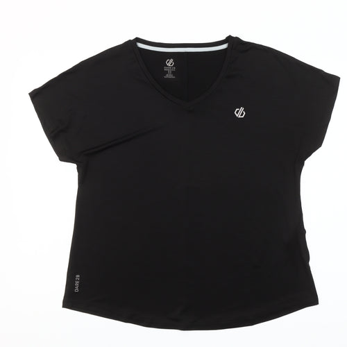 Dare 2B Womens Black Size 18 V-Neck Lightweight Active T-Shirt