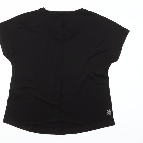 Dare 2B Womens Black Size 18 V-Neck Lightweight Active T-Shirt