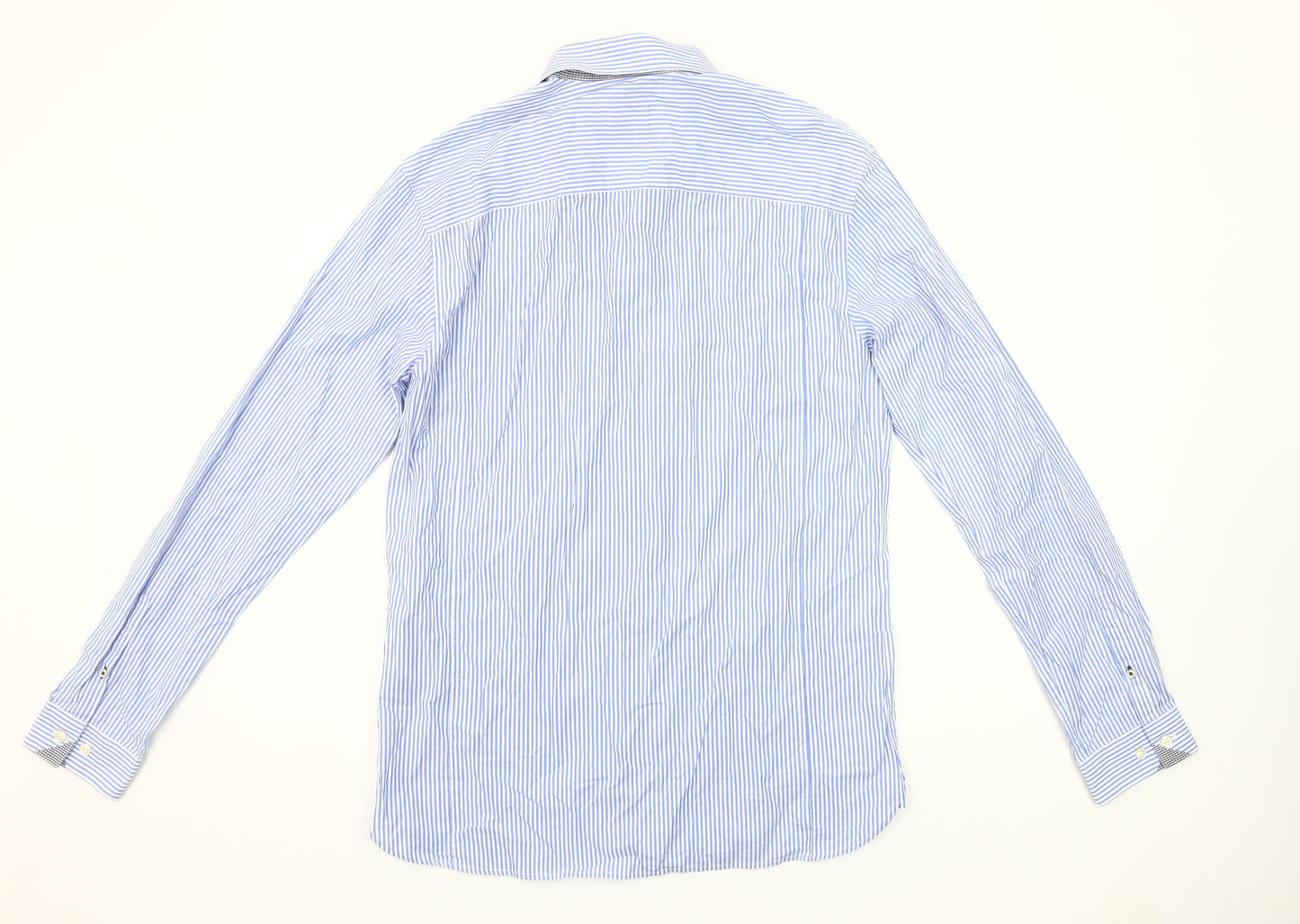 Jack & Jones Premium Men's Blue Striped Button-Up Shirt L