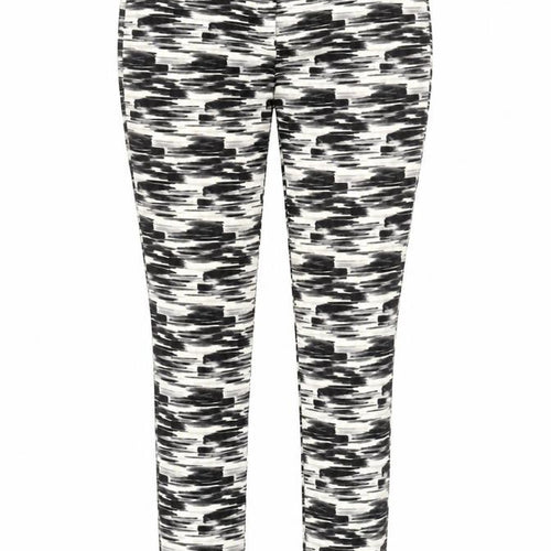 Next Women’s Black Geometric Slim Fit Stretch Trousers Size 10