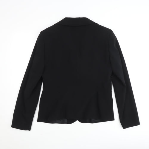 Gerry Weber Women's Black Single-Breasted Blazer Size 12 Classic Fit