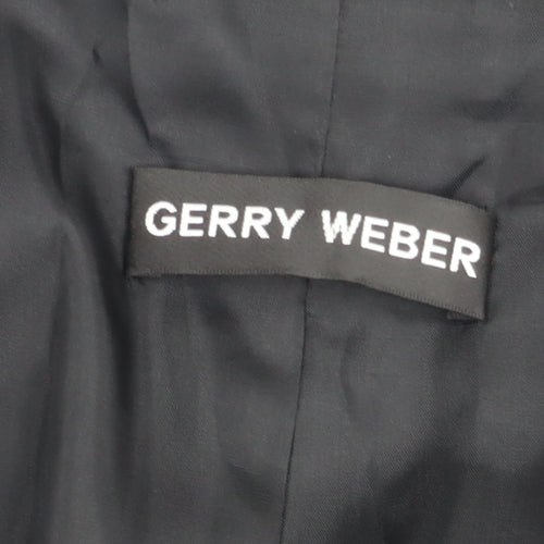 Gerry Weber Women's Black Single-Breasted Blazer Size 12 Classic Fit