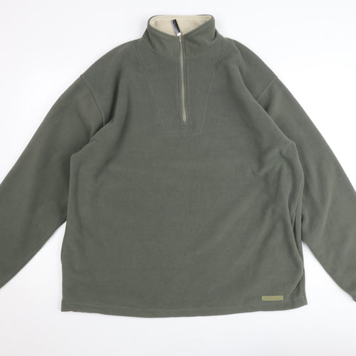 Petroleum Men’s Green Fleece 1/2 Zip Pullover Sweatshirt L