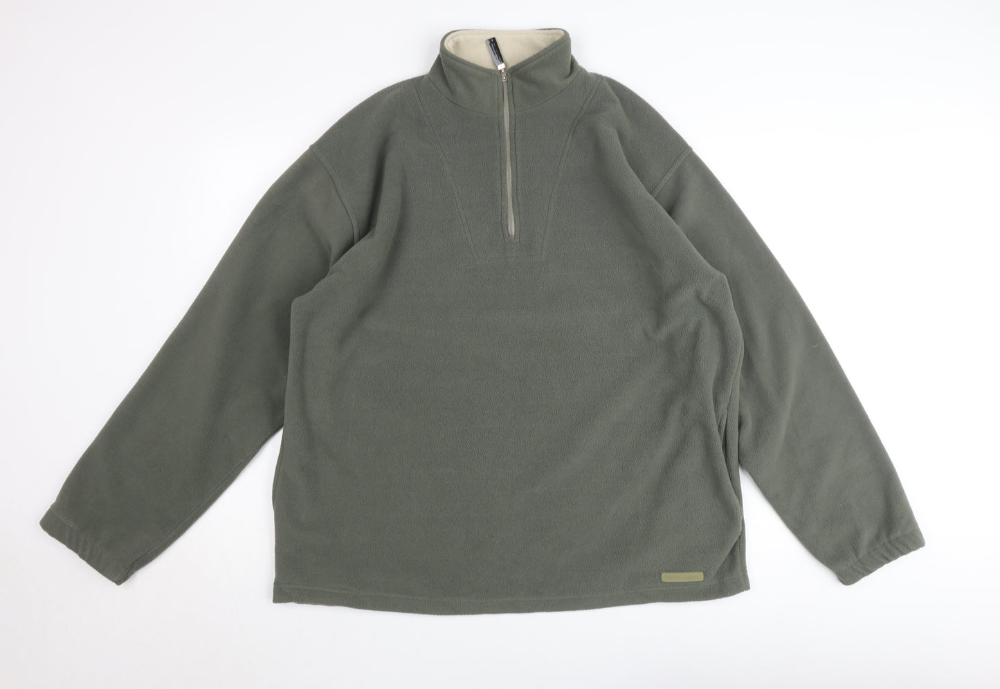 Petroleum Men’s Green Fleece 1/2 Zip Pullover Sweatshirt L