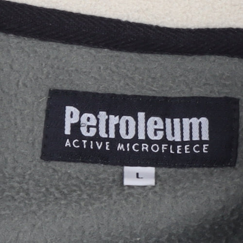 Petroleum Men’s Green Fleece 1/2 Zip Pullover Sweatshirt L