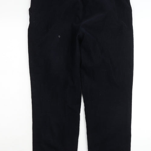 Marks and Spencer Men Black Classic Corduroy Trousers Size L Regular Fit