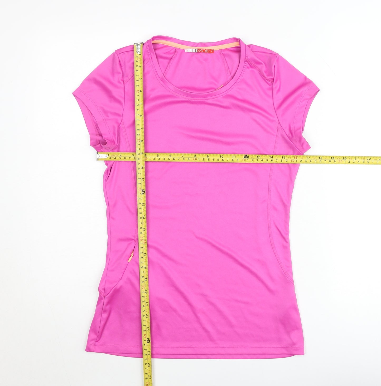 ELLE Sport Women's Pink Athletic T-Shirt M Gym & Training Top