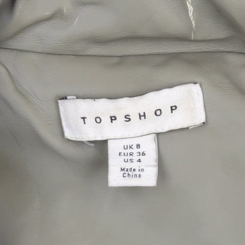 Topshop Women’s Beige Puffer Waistcoat UK 8 with Pockets