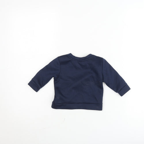 The North Face Blue Baby Pullover Jumper 3-6 Months Unisex Cotton Blend