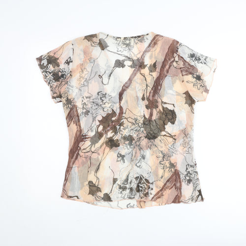 Adini Women's Multicoloured Floral V-Neck Lightweight Blouse M