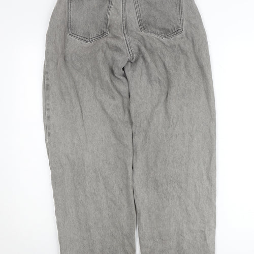 PrettyLittleThing Womens Grey High Rise Mom Jeans Size 4