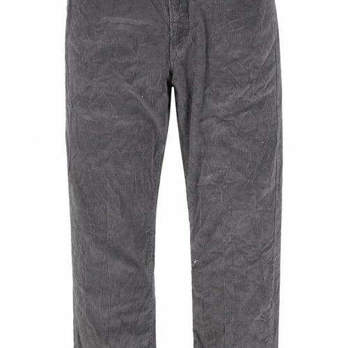Lands' End Men's Grey Corduroy Trousers Size 36 Traditional Fit