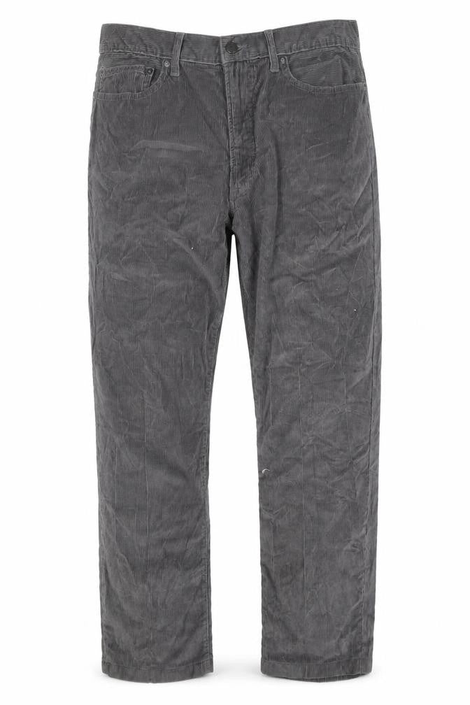 Lands' End Men's Grey Corduroy Trousers Size 36 Traditional Fit