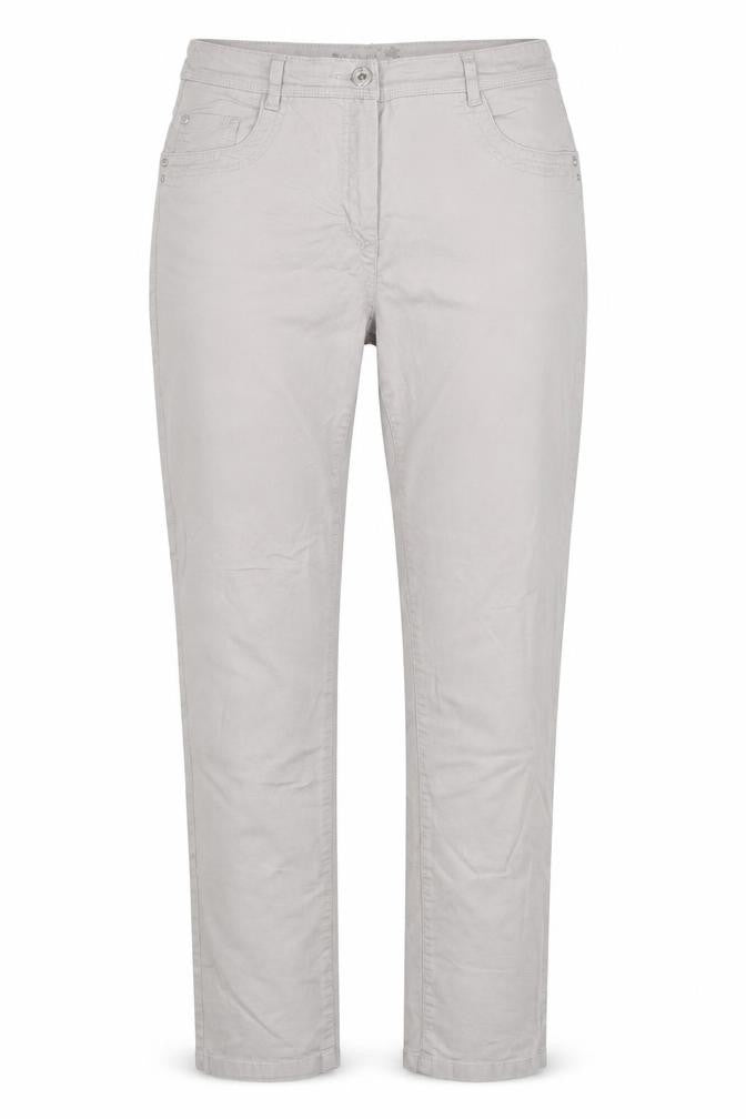 Front view of Canda Women's Beige Straight Leg Jeans, size 14, Regular Fit
