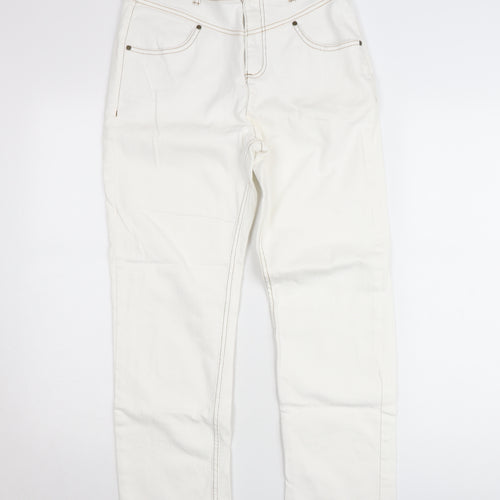 Yessica Premium Women’s White High Rise Straight Jeans Size 12
