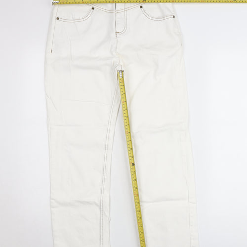 Yessica Premium Women’s White High Rise Straight Jeans Size 12