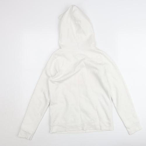 GAP Kids Girls White Logo Pullover Hoodie Size 14-16 Years Fleece