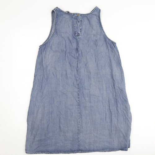 Velvet Heart Women's Blue Chambray Sleeveless Shift Dress Size S