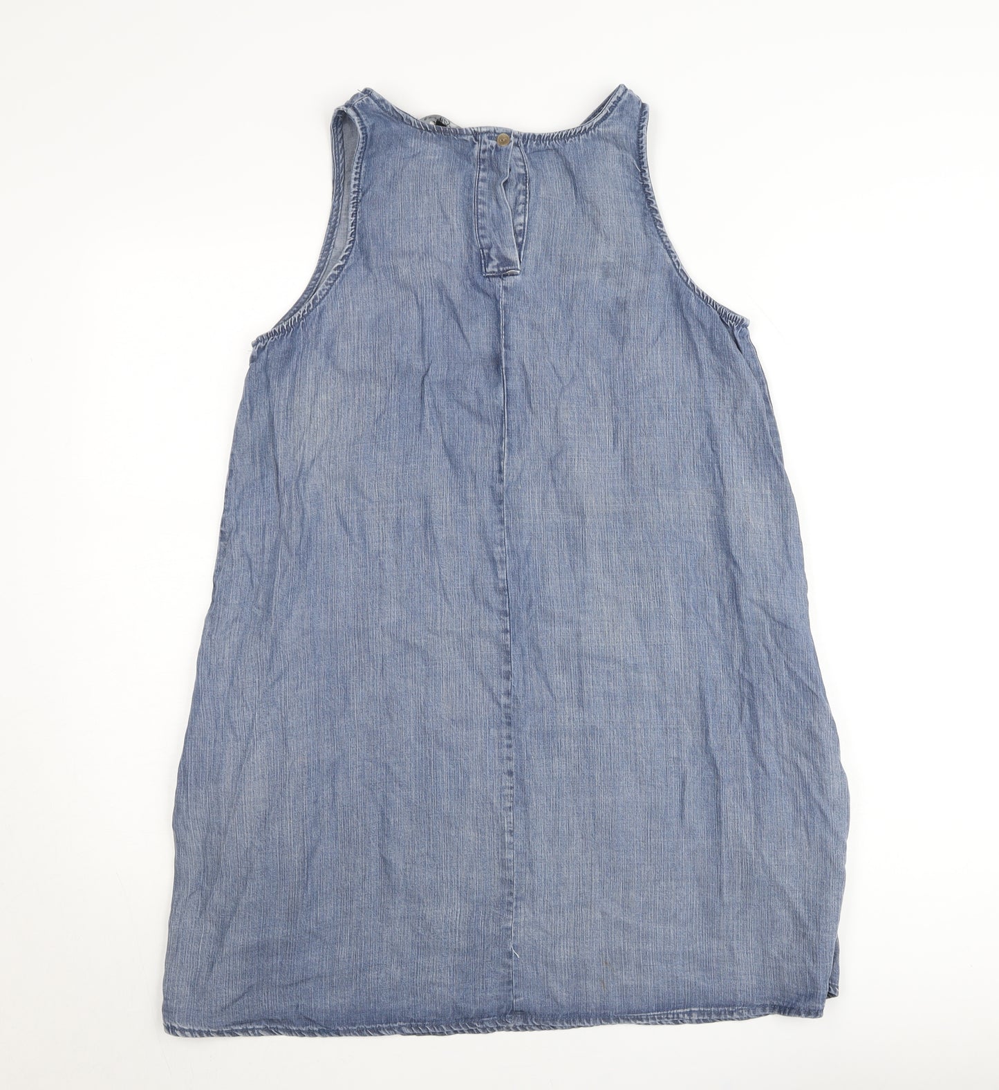 Velvet Heart Women's Blue Chambray Sleeveless Shift Dress Size S
