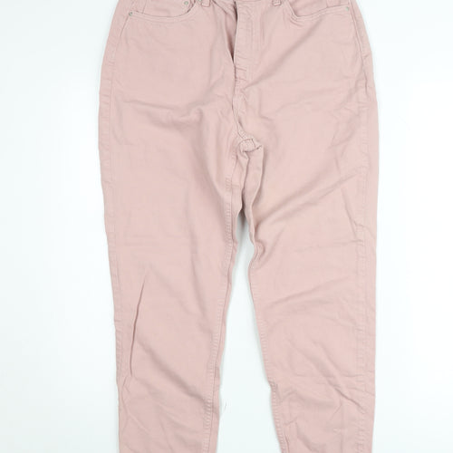 F&F Women's Pink High Rise Tapered Jeans Size 12