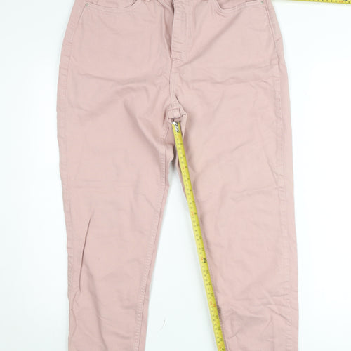 F&F Women's Pink High Rise Tapered Jeans Size 12