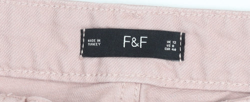 F&F Women's Pink High Rise Tapered Jeans Size 12