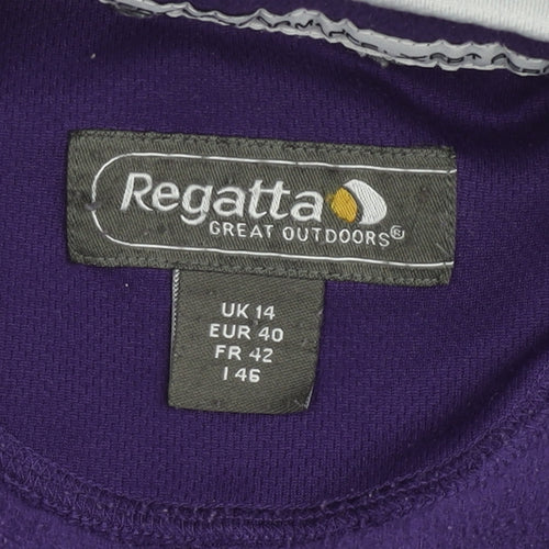 Regatta Women's Purple Fleece Full Zip Outdoor Jacket UK 14