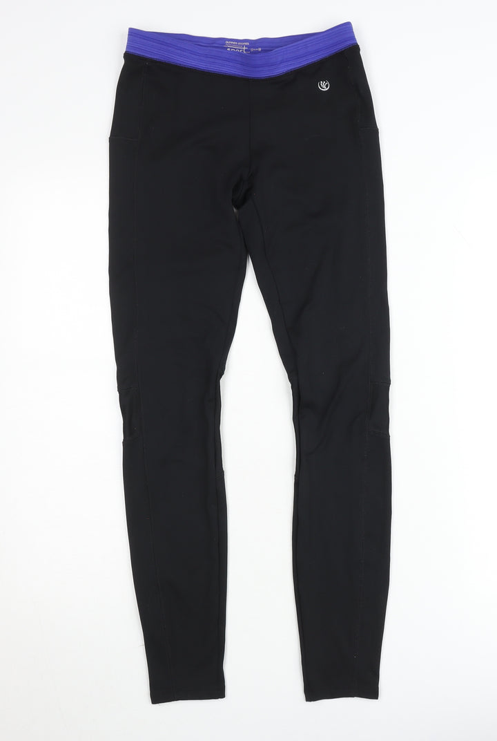 Dunnes Stores Women Black Performance Ankle Leggings Size 8