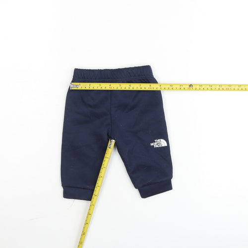 The North Face Unisex Baby Blue Jogger Trousers 3-6 Months Cotton Blend