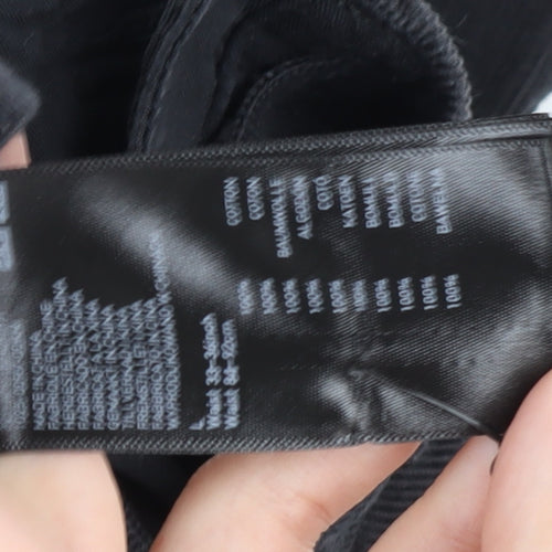 Uniqlo Men's Black Corduroy Shorts 30in Waist Elastic Waist Casual Style