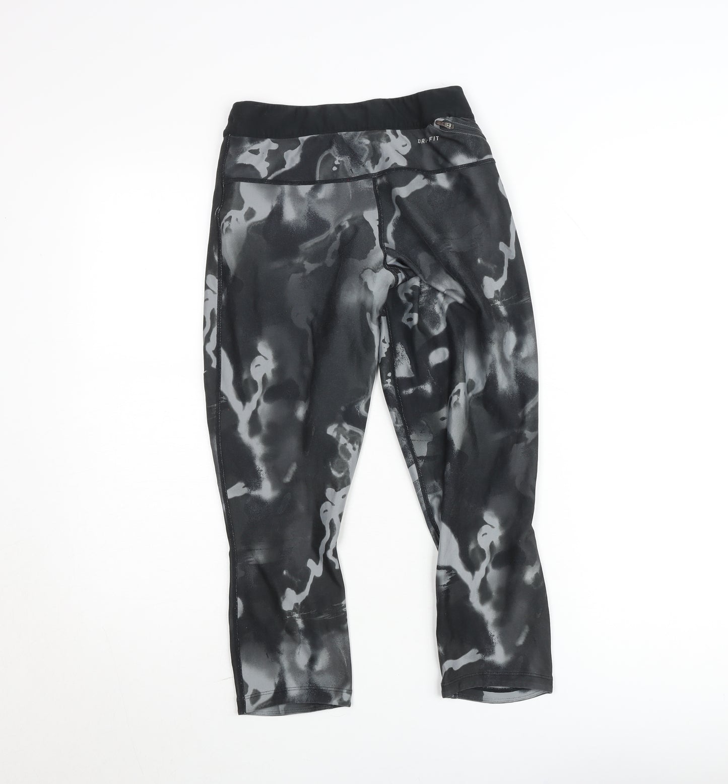 Nike Dri-FIT Women's Black Abstract Capri Sports Leggings Size M