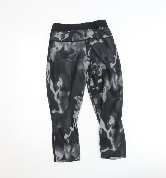 Nike Dri-FIT Women's Black Abstract Capri Sports Leggings Size M