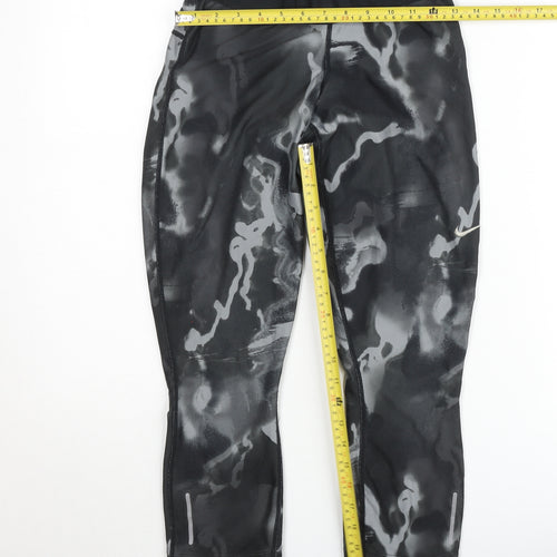 Nike Dri-FIT Women's Black Abstract Capri Sports Leggings Size M