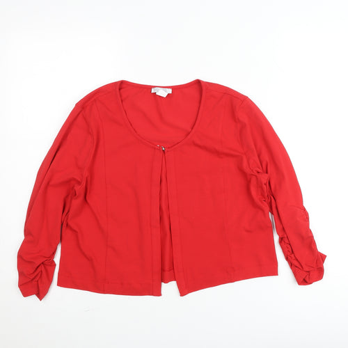 Dolcezza Women's Red Long Sleeve Jersey Blouse Size S