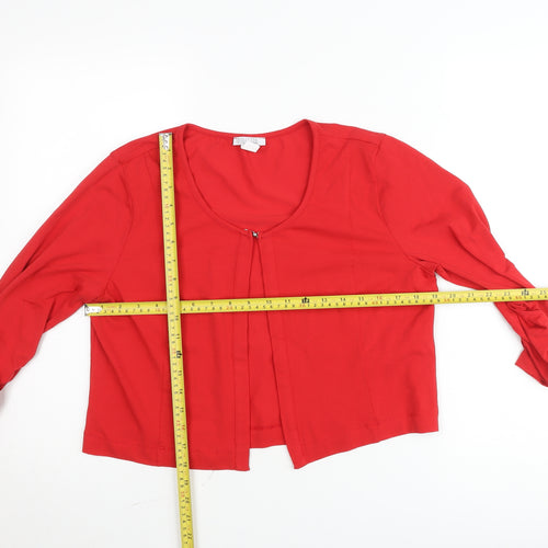Dolcezza Women's Red Long Sleeve Jersey Blouse Size S