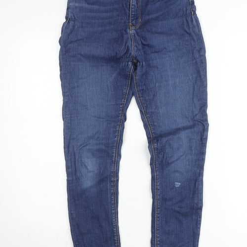 Zara Woman Blue Skinny High Rise Jeans UK 10 Womens Denim