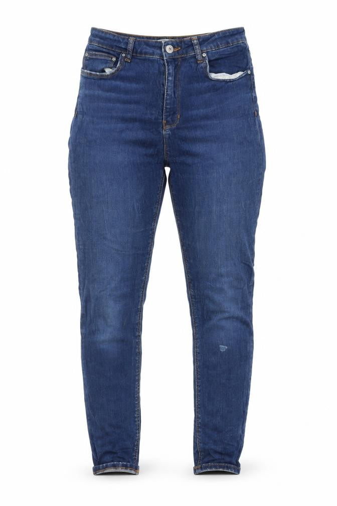 Zara Woman Blue Skinny High Rise Jeans UK 10 Womens Denim