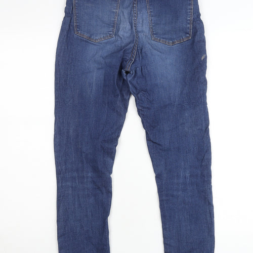 Zara Woman Blue Skinny High Rise Jeans UK 10 Womens Denim