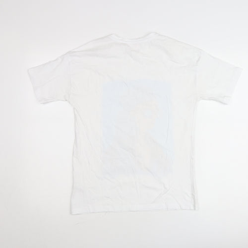 Savida Women's White Graphic T-Shirt 2XS Short Sleeve Cotton