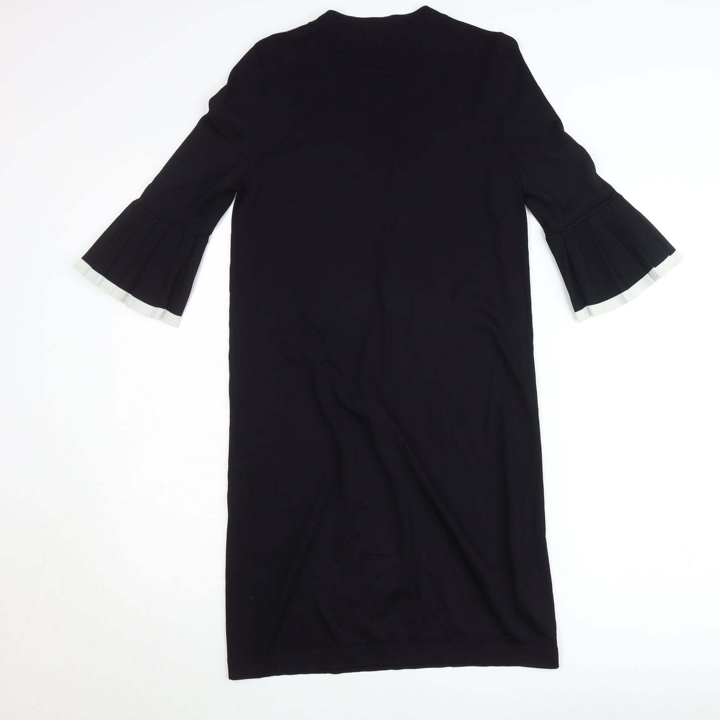 COS Women Black XS Shift Dress with Pleated 3/4 Sleeves
