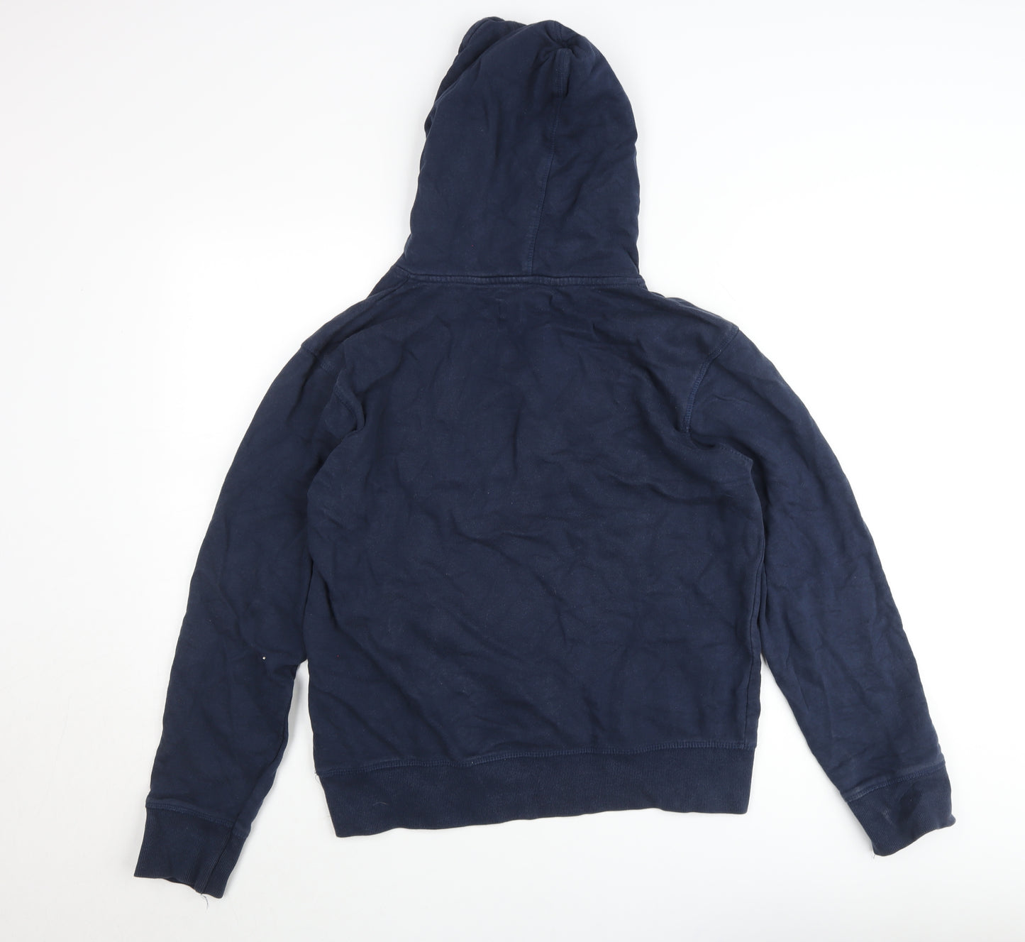 Jack & Jones Mens Blue Pullover Hoodie L Graphic Fleece Sweatshirt