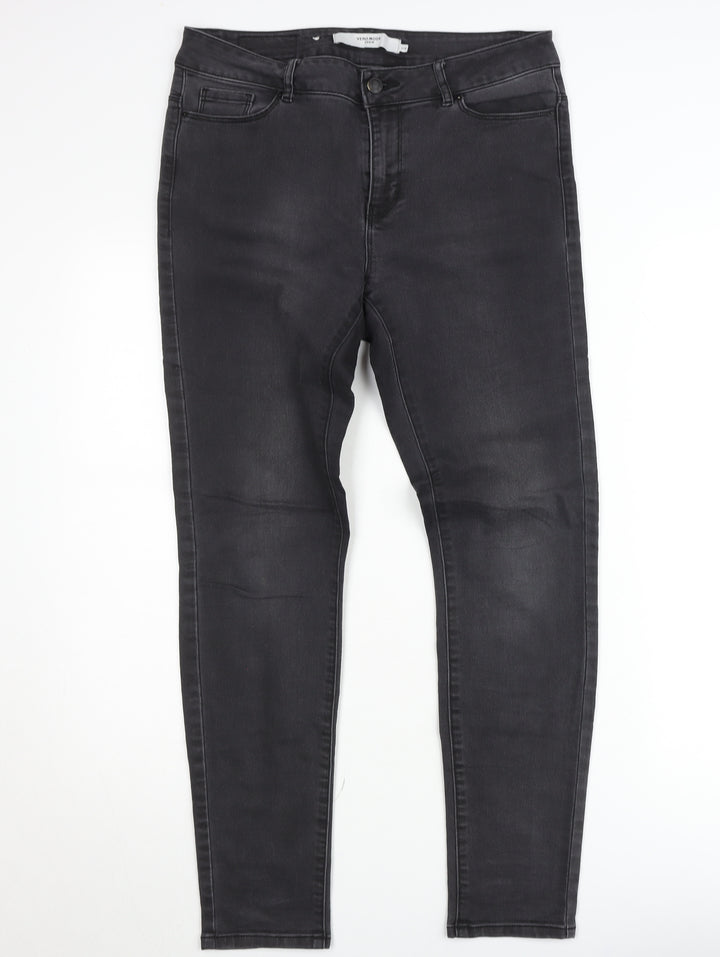 Vero Moda Women Black Skinny Stretch Denim Jeans Size L 30in