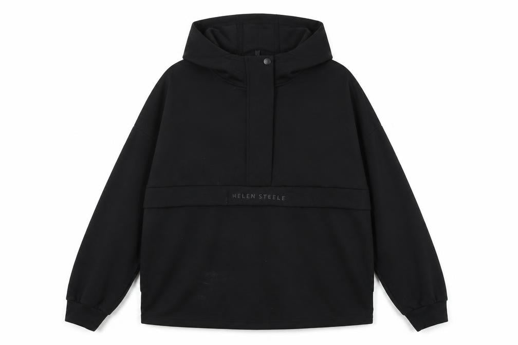 Front view of Helen Steele x Dunnes Stores Black Pullover Hoodie Women's M