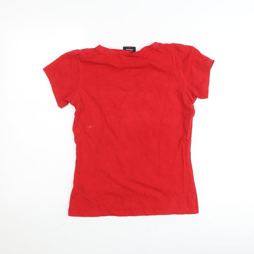Canterbury Womens Red Size 8 Short Sleeve Sports T-Shirt