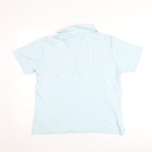 Pure & Natural Men's Blue Cotton Polo Shirt XL Short Sleeve