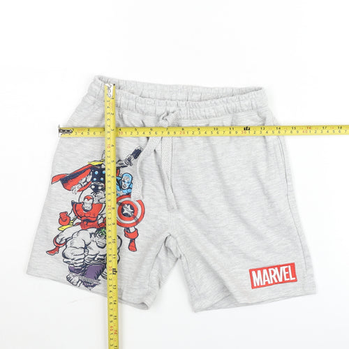 Marvel Boys Grey Sweat Shorts 7-8 Years Avengers Superhero Cotton Blend
