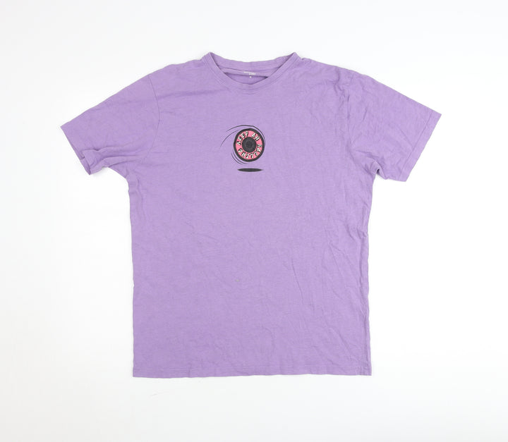 Dunnes Stores Women Purple Cotton Regular Fit T-Shirt M