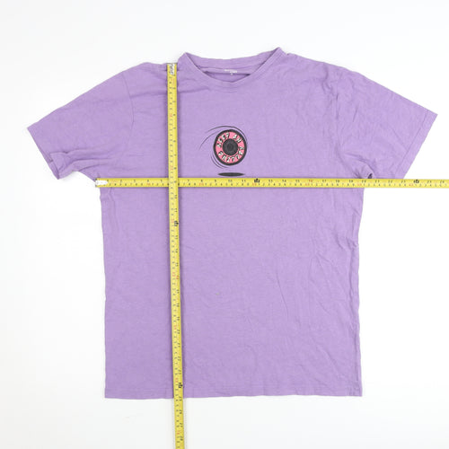 Dunnes Stores Women Purple Cotton Regular Fit T-Shirt M