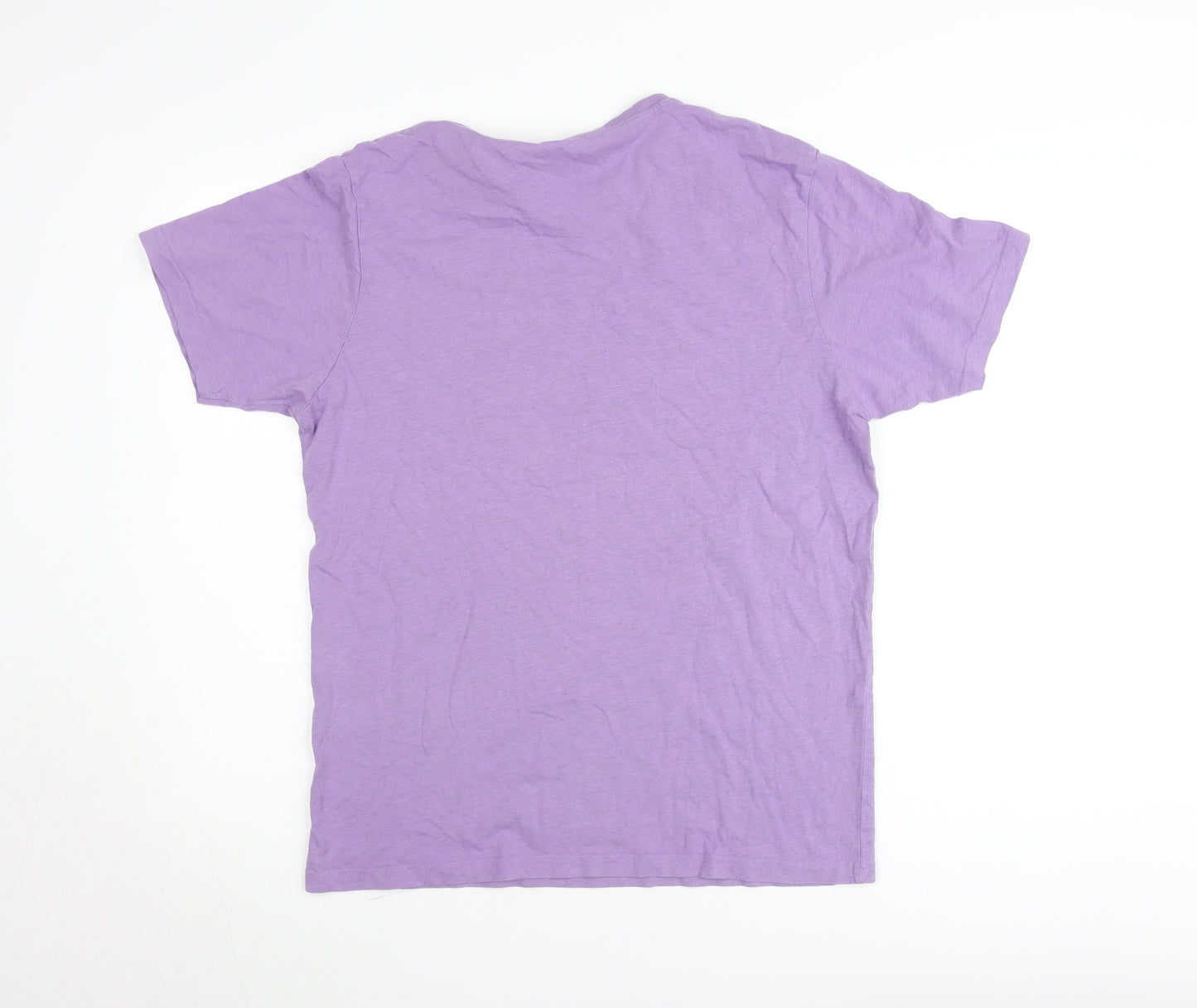 Dunnes Stores Women Purple Cotton Regular Fit T-Shirt M