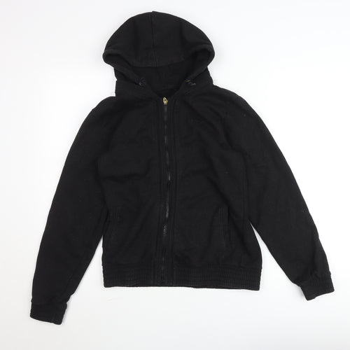 LA Gear Men's Black Hooded Full Zip Track Jacket Size 104 Cotton Blend